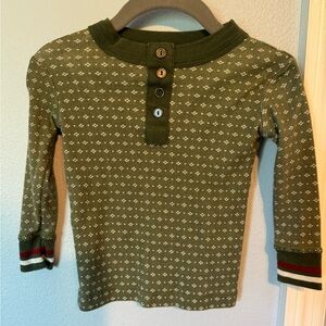 Hearth & Hand Olive Kids Pajama Set with Button Accents